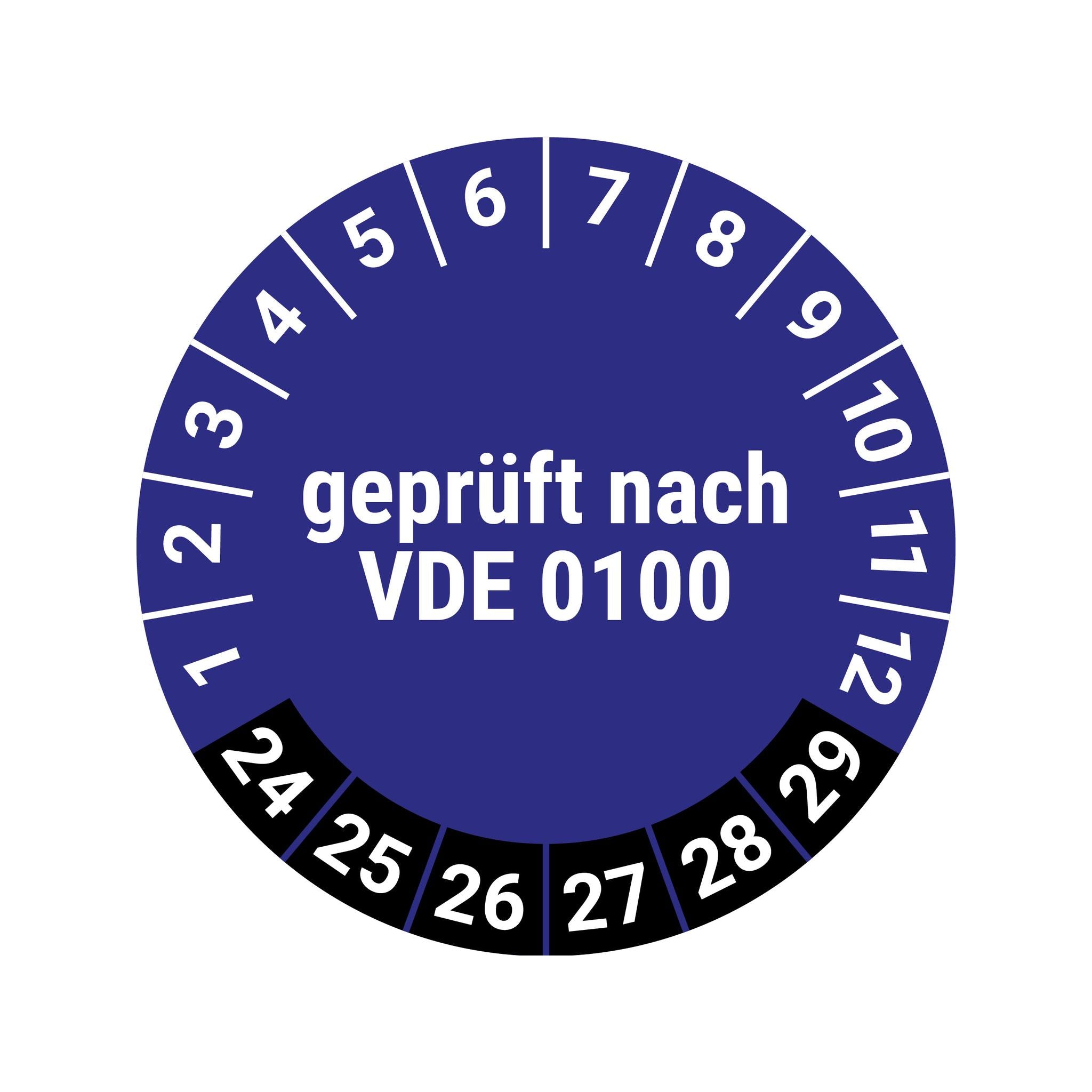 Prüfplakette VDE0100